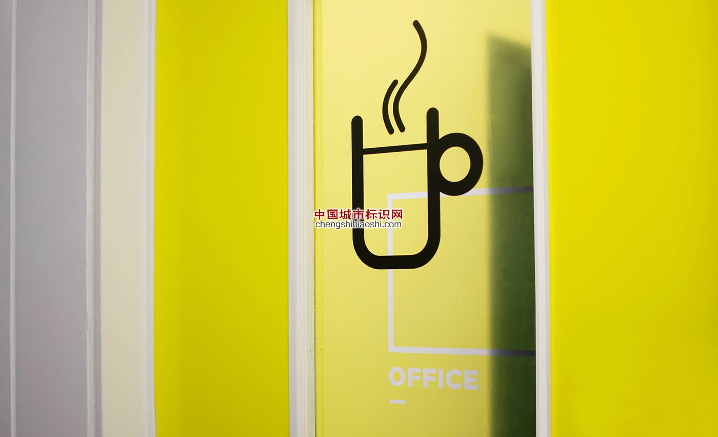 Artelum办公室标牌、指示系统设计及环境图形插画设计 © InPlace Design